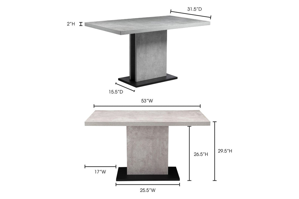 Moe's - Hanlon Dining Table in Gray