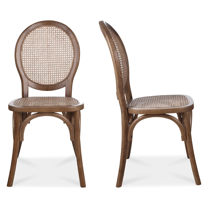 Moe's - Rivalto Scandinavian Dining Chair Set of 2 in Brown