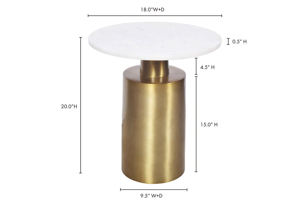 Moe's - France Accent Table in White