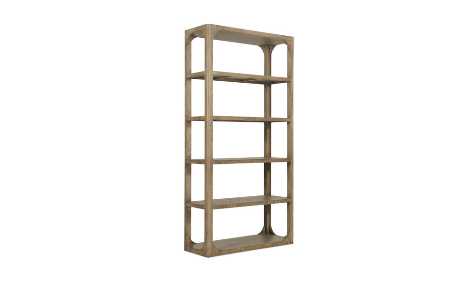 Moe's - Abbott Rustic Bookshelf in Brown