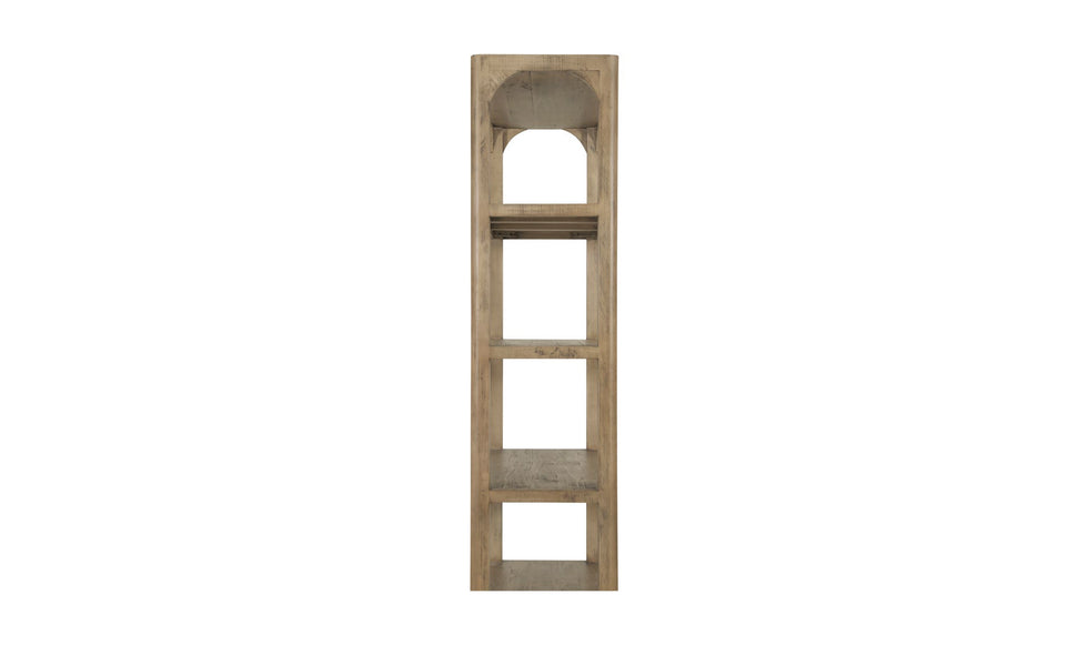 Moe's - Abbott Rustic Bookshelf in Brown