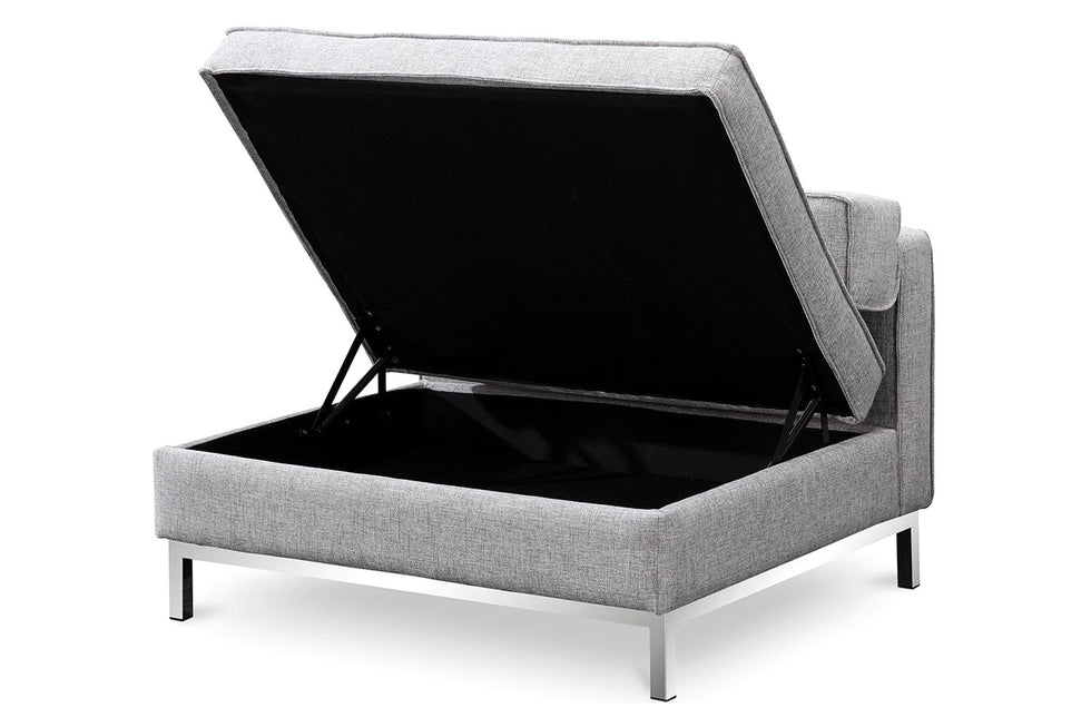 Moe's - Covella Storage Ottoman in Gray