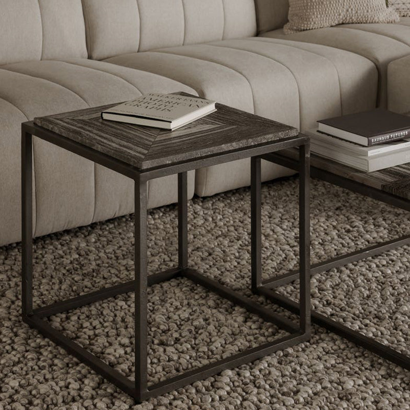 Moe's - Winslow Marble Side Table in Gray