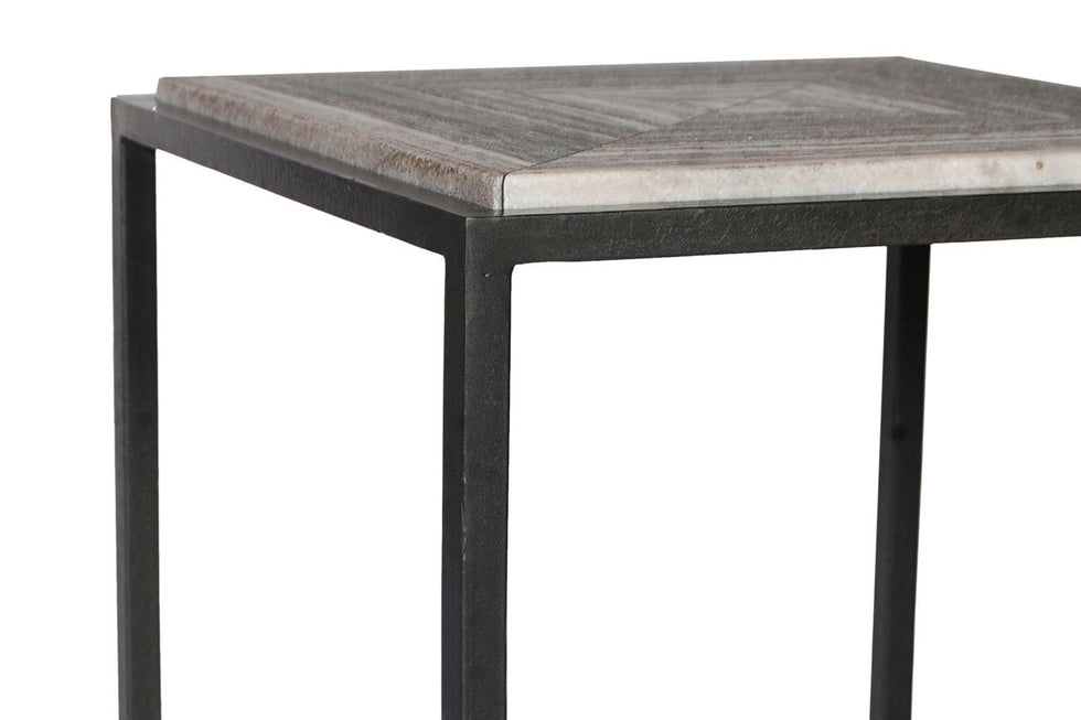 Moe's - Winslow Marble Side Table in Gray