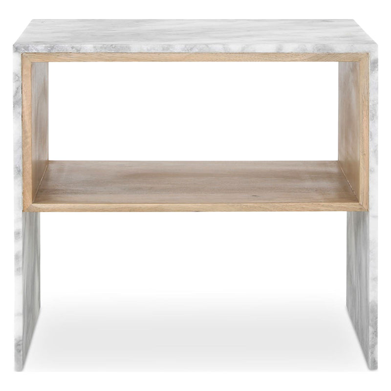 Moe's - Lin Contemporary Accent Table in White Marble