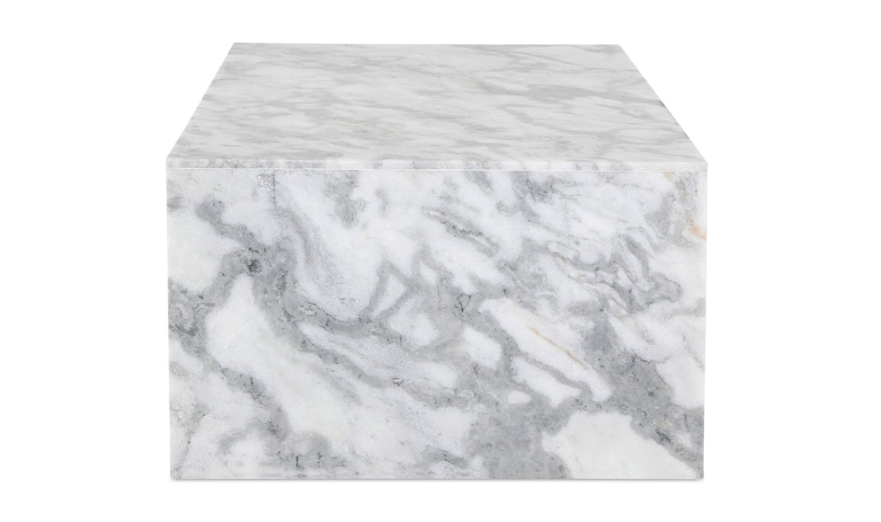 Moe's - Lin Contemporary Coffee Table in White Marble