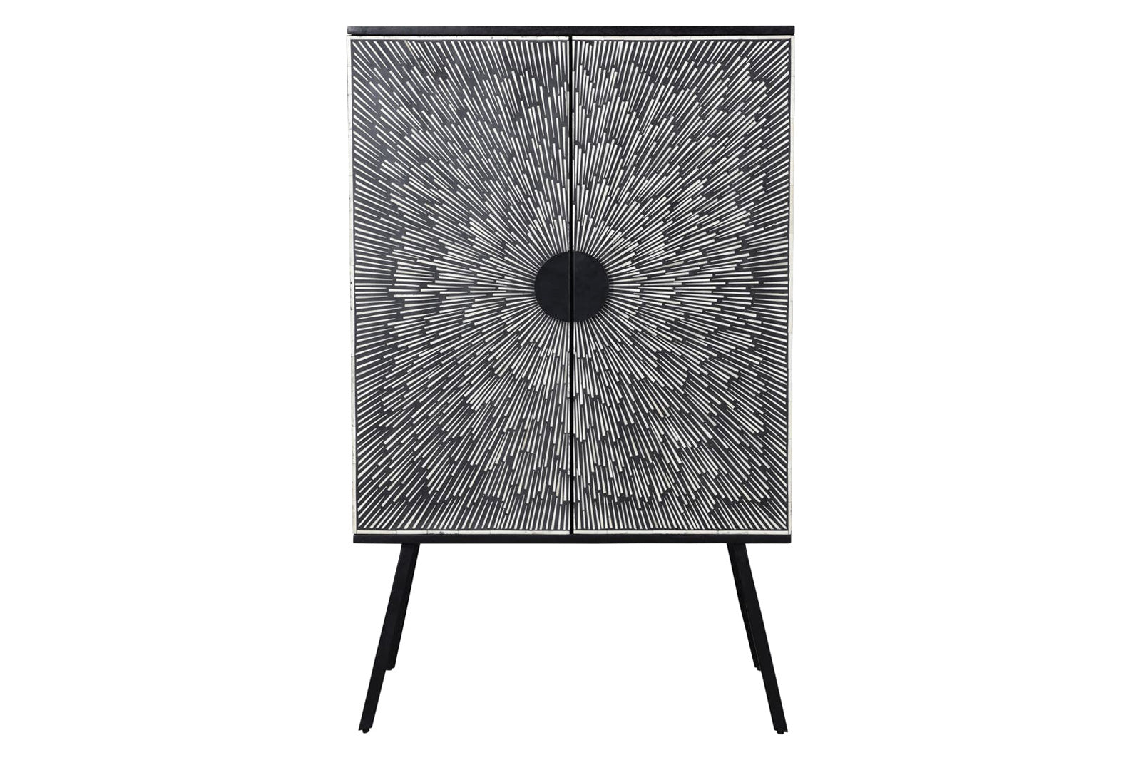 Moe's - Sunburst Wine Cabinet in Black