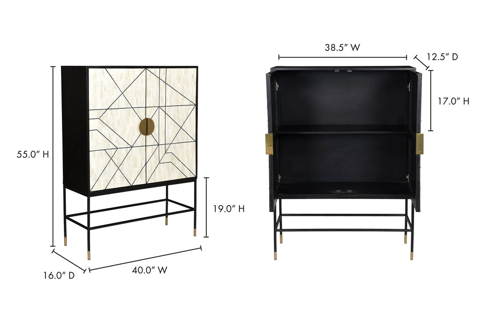 Moe's - Shaws Cabinet in Gray