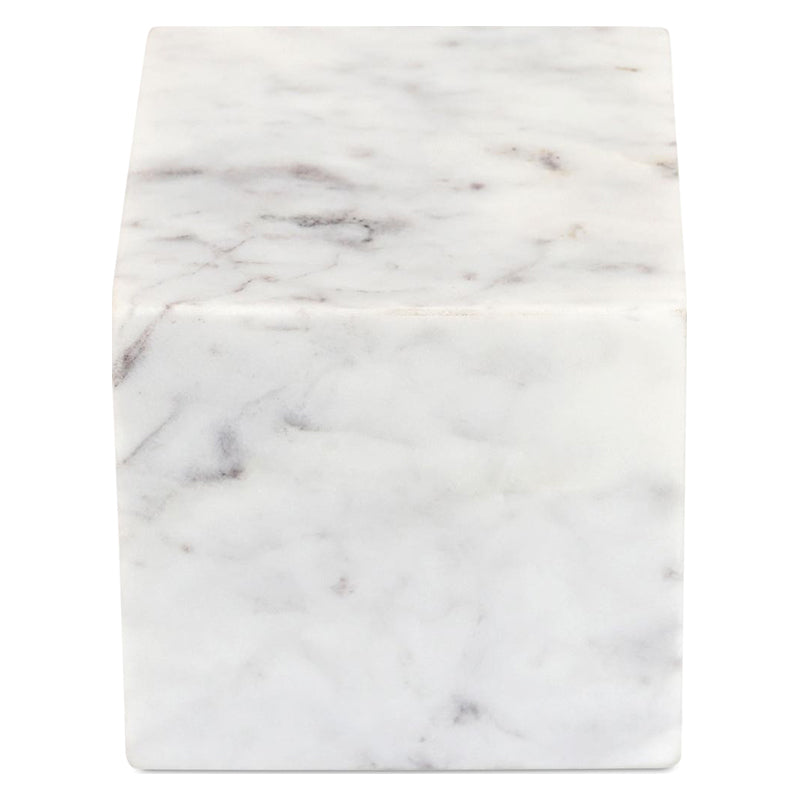 Moe's - Cora Modern Cube Tabletop Accent in Banswara Purple White Marble