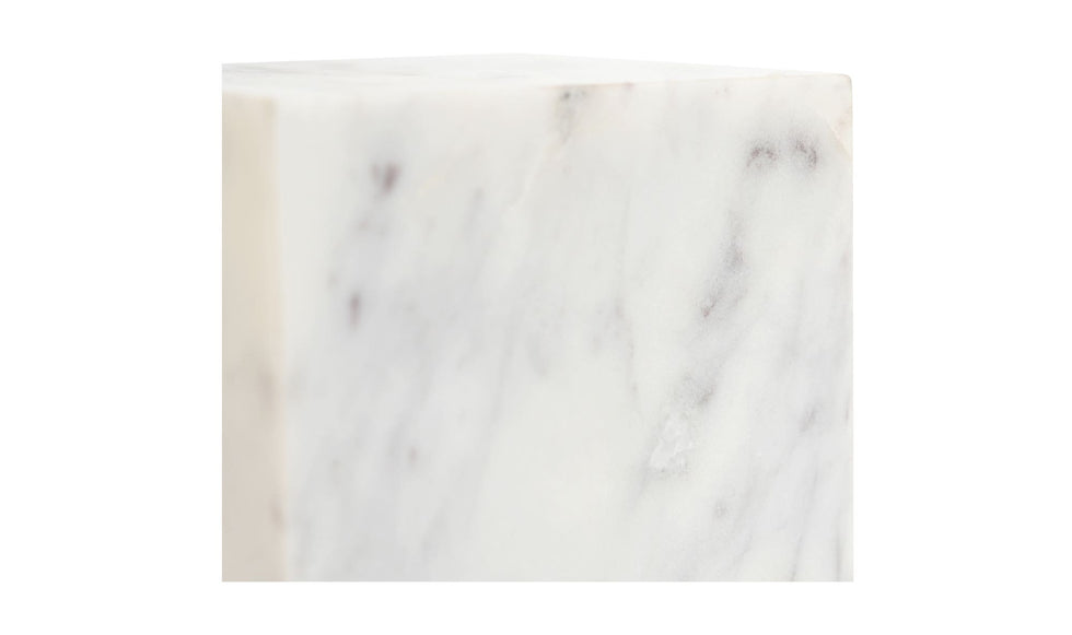 Moe's - Cora Modern Cube Tabletop Accent in Banswara Purple White Marble