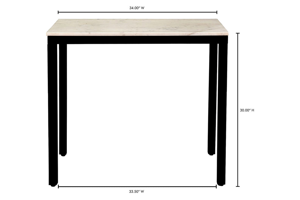 Moe's - Parson Marble Mini Desk in Black