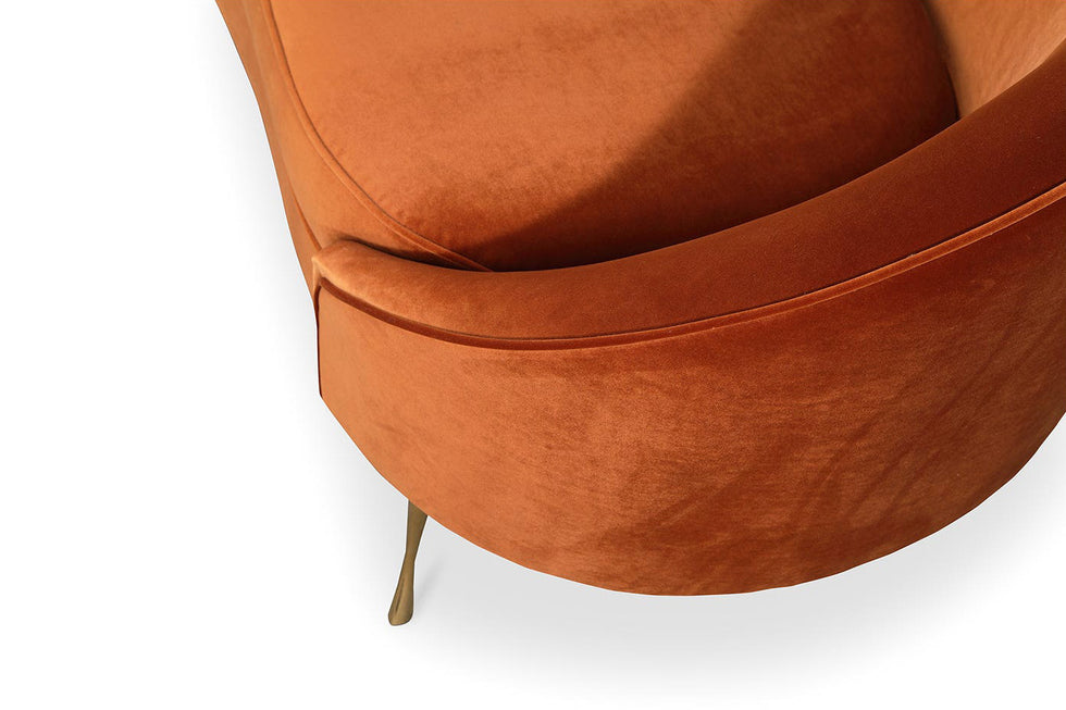 Moe's - Abigail Chaise in Orange