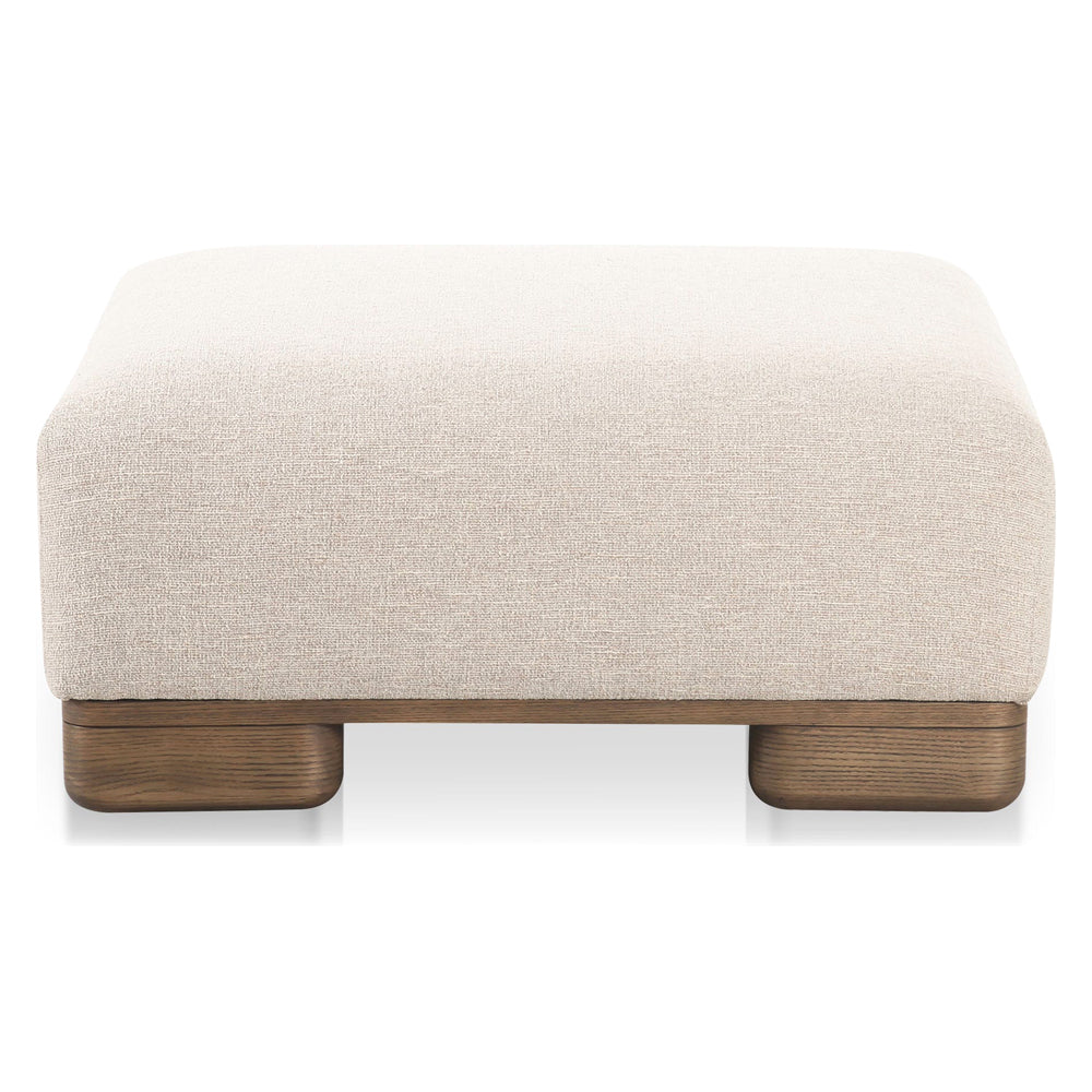 Moe's - June Rustic Ottoman in Oatmeal