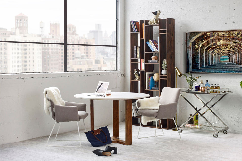 Moe's - Trumpet Floor Lamp in Brass