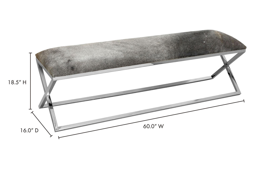 Moe's - Rossi Bench in Gray
