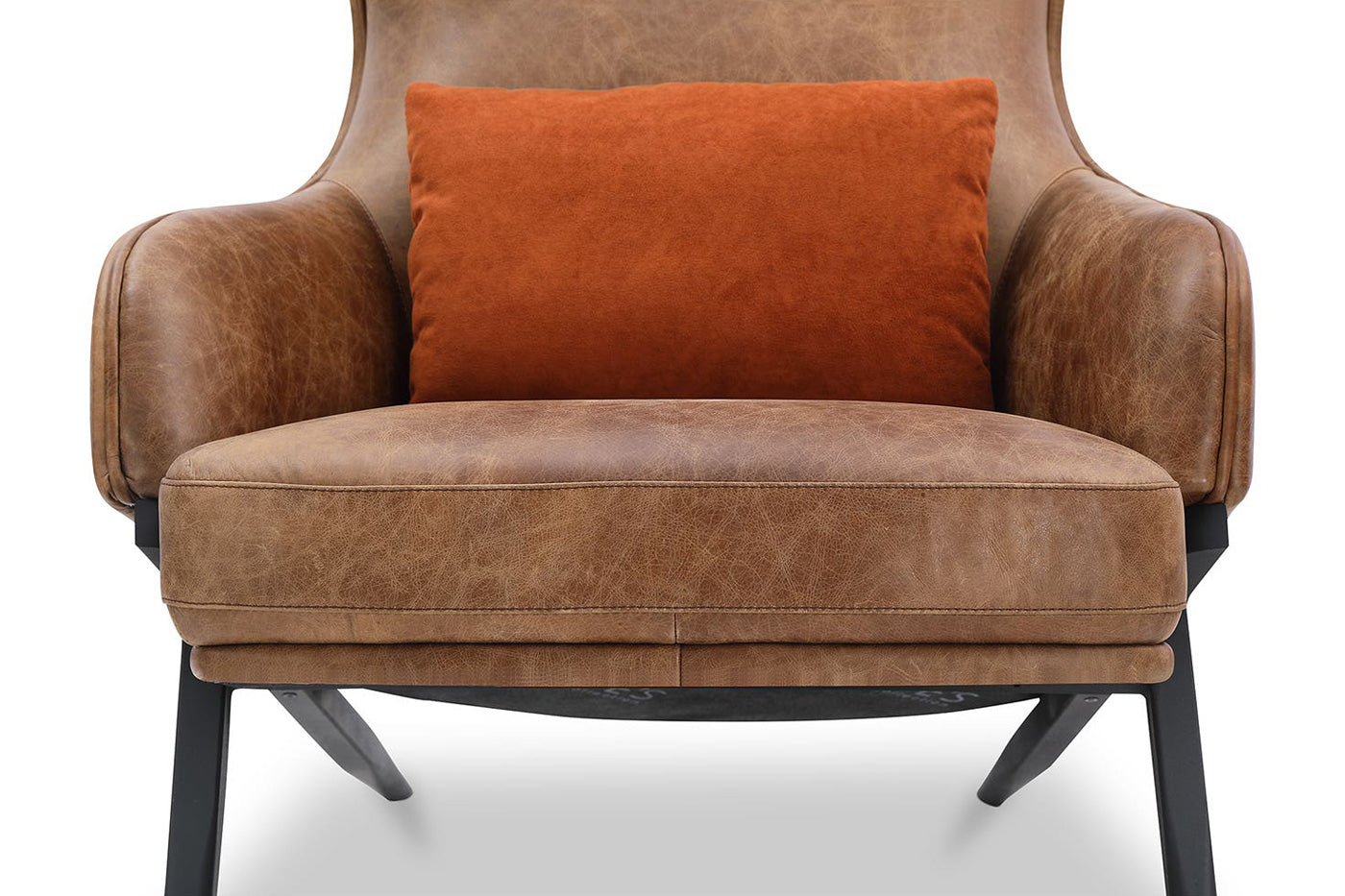 Moe's - Amos Leather Accent Chair in Brown