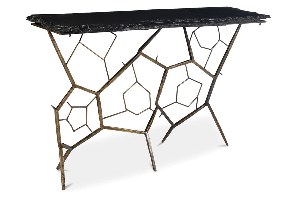 Moe's - Nate Slate Console Table in Gray