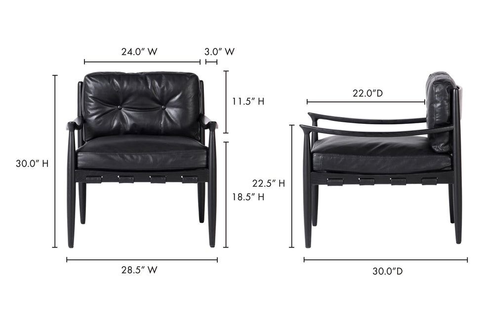 Moe's - Turner Chair in Black