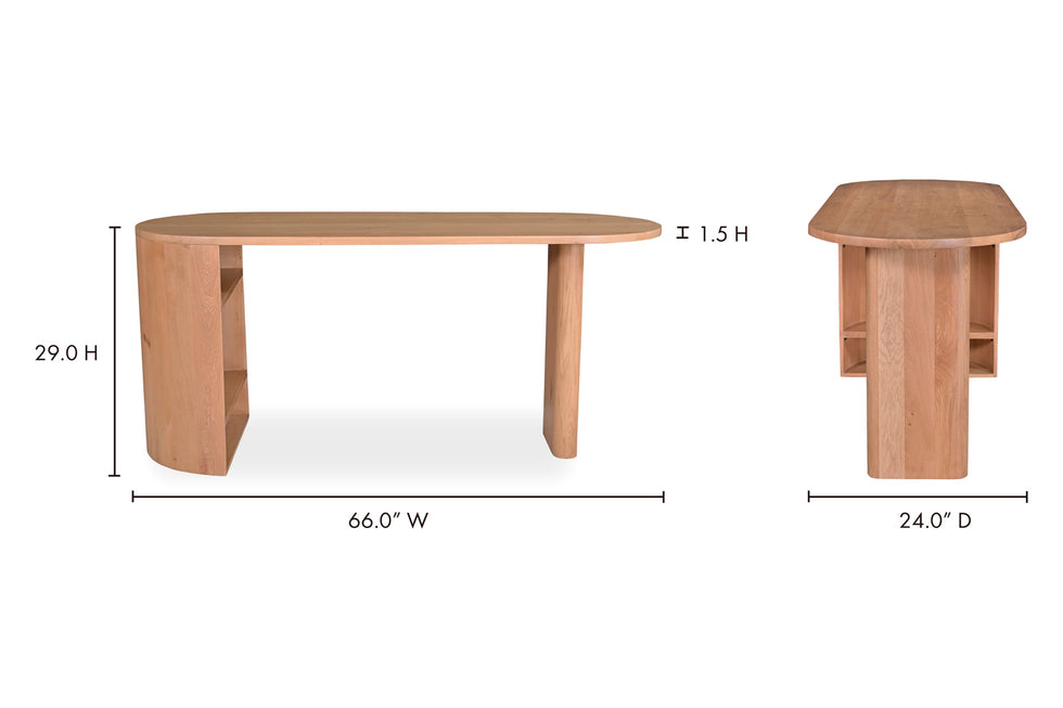 Moe's - Theo Desk in Brown
