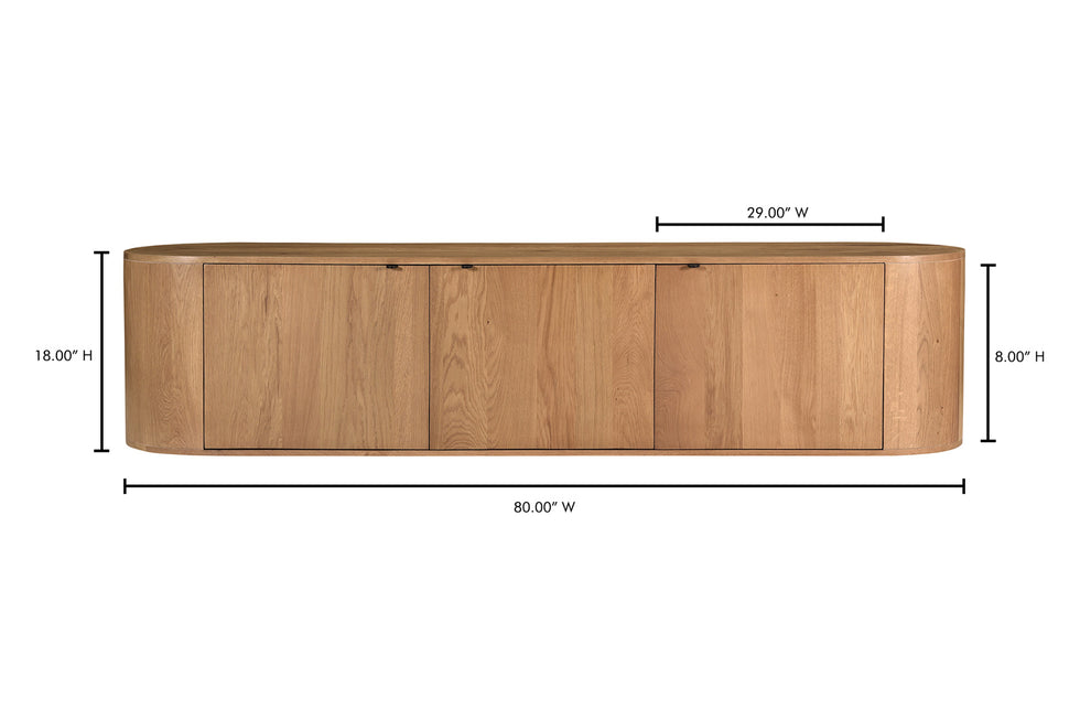 Moe's - Theo Media Bench in Brown