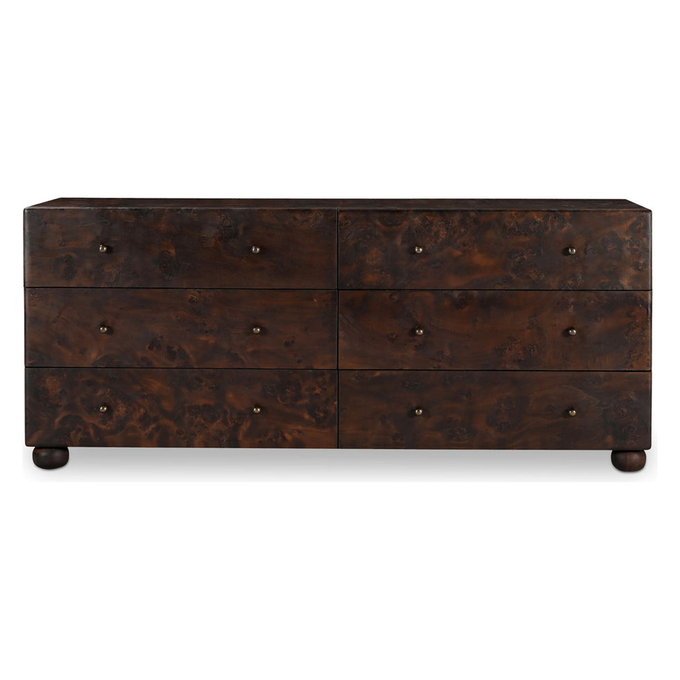 Moe's - York Modern 6 Drawers Dresser in Dark Brown