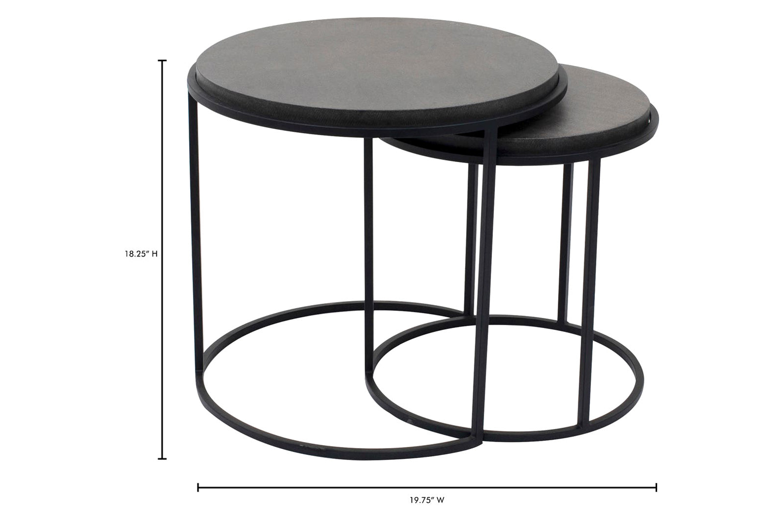 Moe's - Roost Nesting Tables Set of 2 in Black