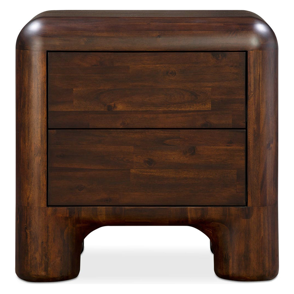 Moe's - Rowan Mid-Century Modern Nightstand in Dark Brown