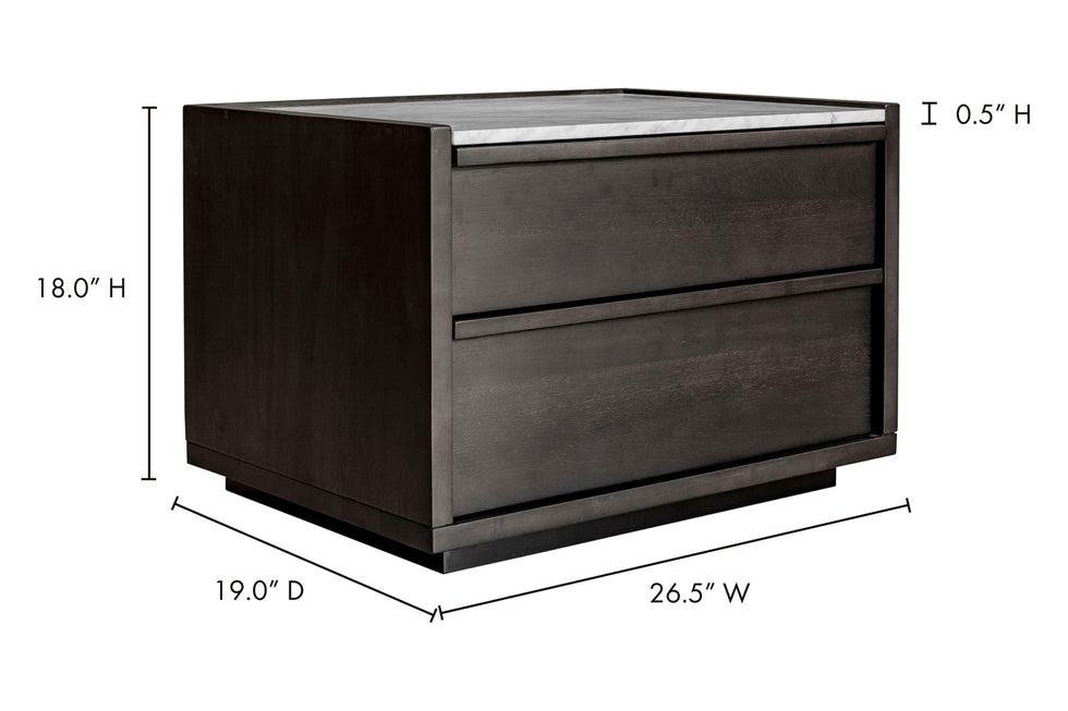 Moe's - Ashcroft Nightstand in Gray