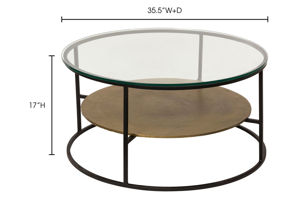 Moe's - Callie Coffee Table in Brass