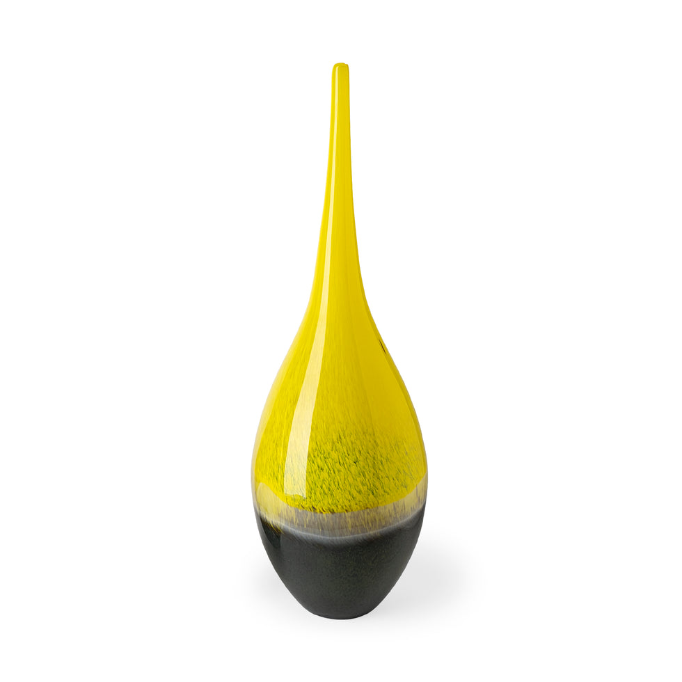Mercana - Jasse Vase in Gray/Yellow, Glass