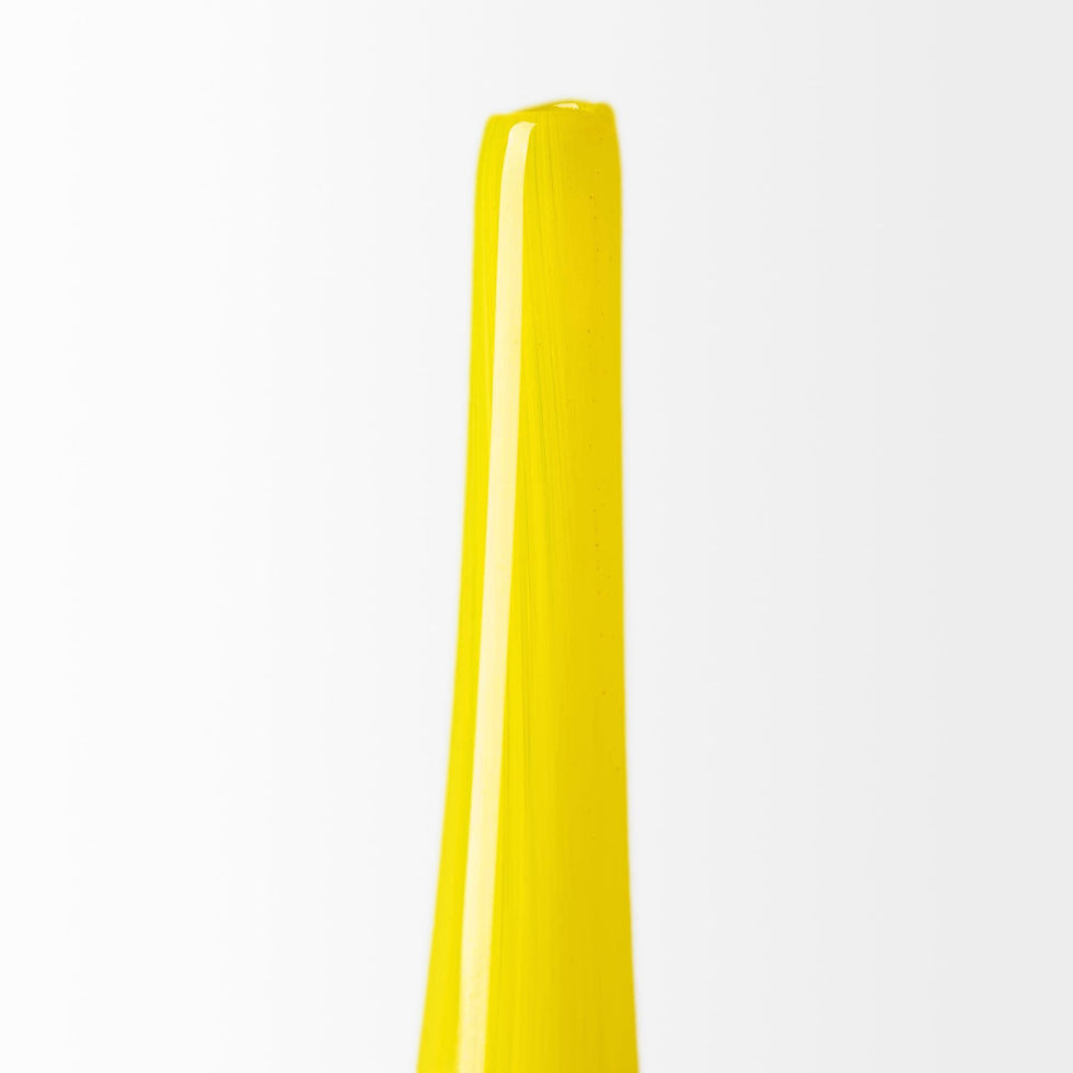 Mercana - Jasse Vase in Gray/Yellow, Glass