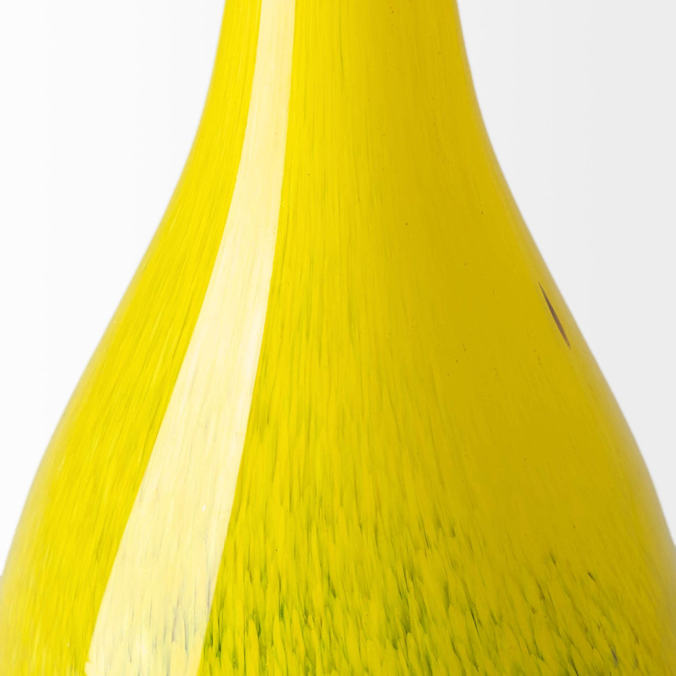 Mercana - Jasse Vase in Gray/Yellow, Glass