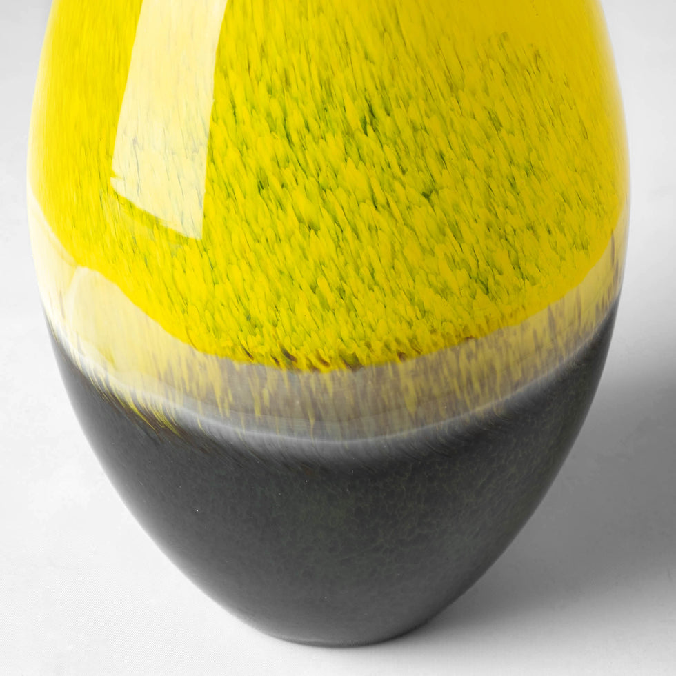 Mercana - Jasse Vase in Gray/Yellow, Glass