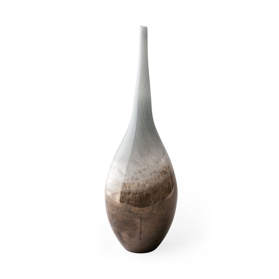 Mercana - Erie Vase in Gray/White, Glass