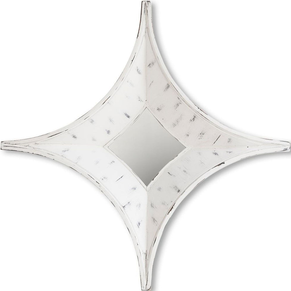 Mercana - Amphion Star Whitewashed Wood Frame Mirror