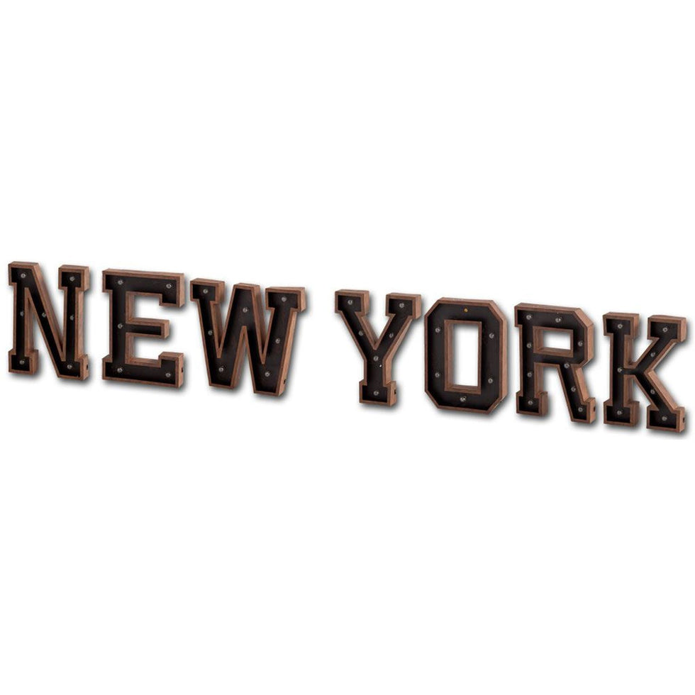Mercana - Archera "New York" Metal Battery Powered LED Sign