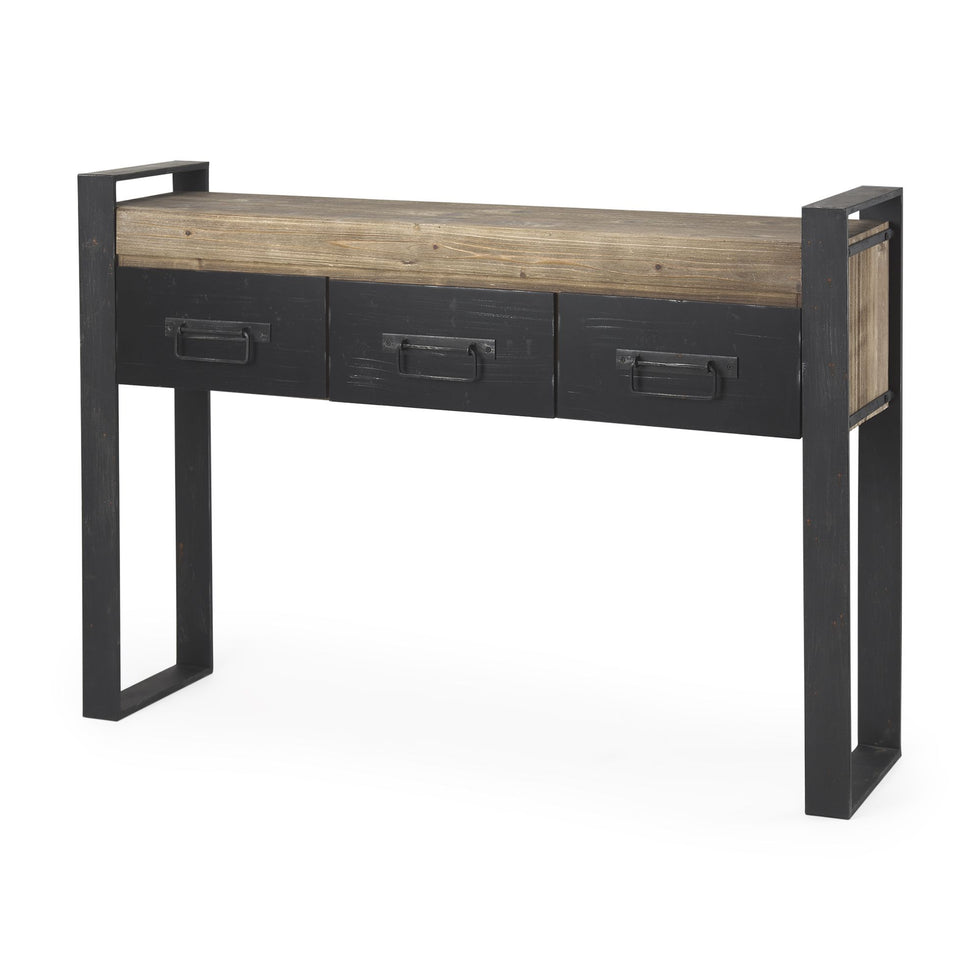 Mercana - Carga Console Table with 3 Shelves