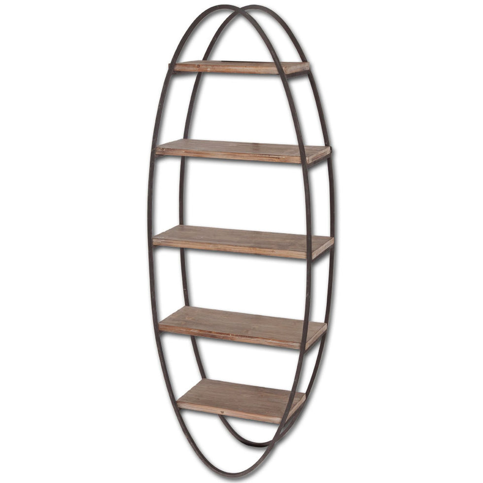Mercana - Metort Wood and Metal Wall Shelf