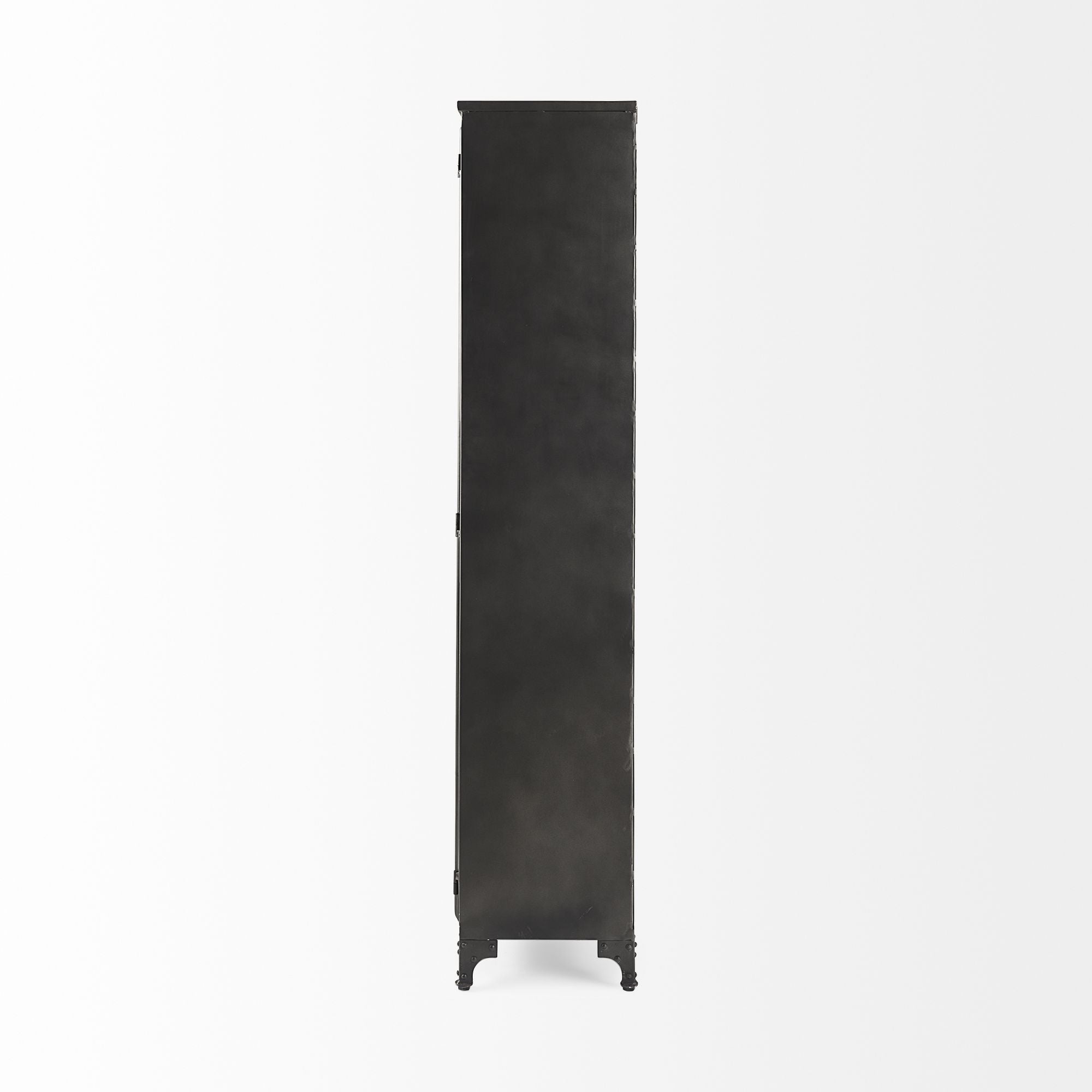 Mercana - Poppy II Black Metal With Glass Door Display Cabinet