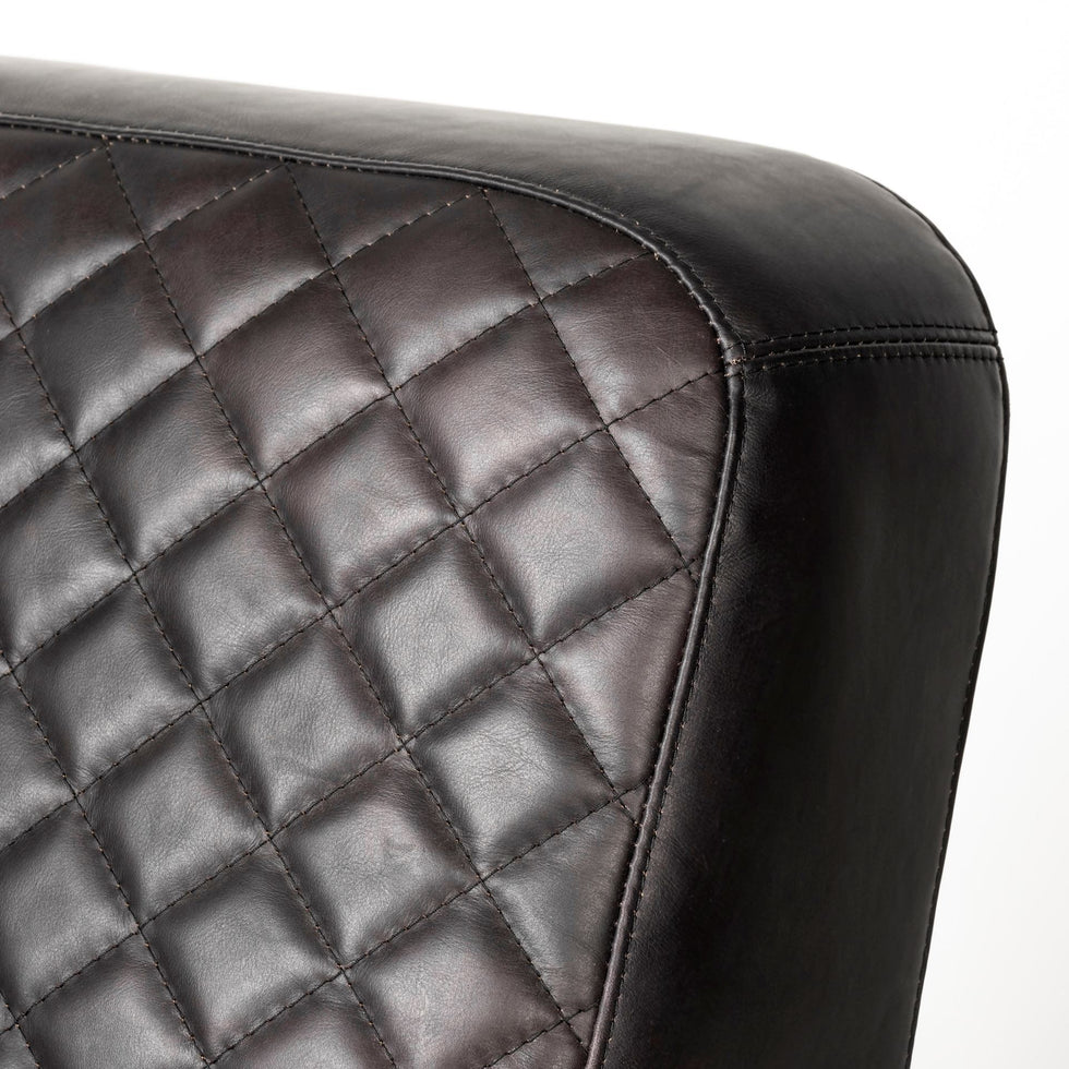Mercana - Horace Leather Accent Chair in Black, Leather