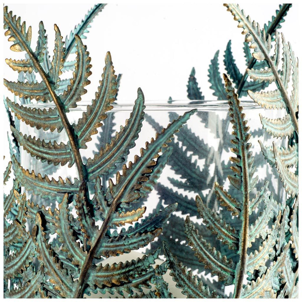 Mercana - Pana Candle Holder in Green, Metal