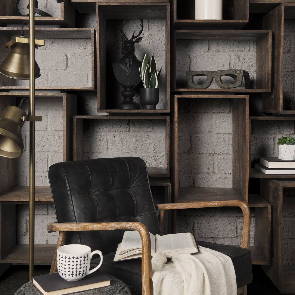 Mercana - Elliot Object in Brown, Solid Wood