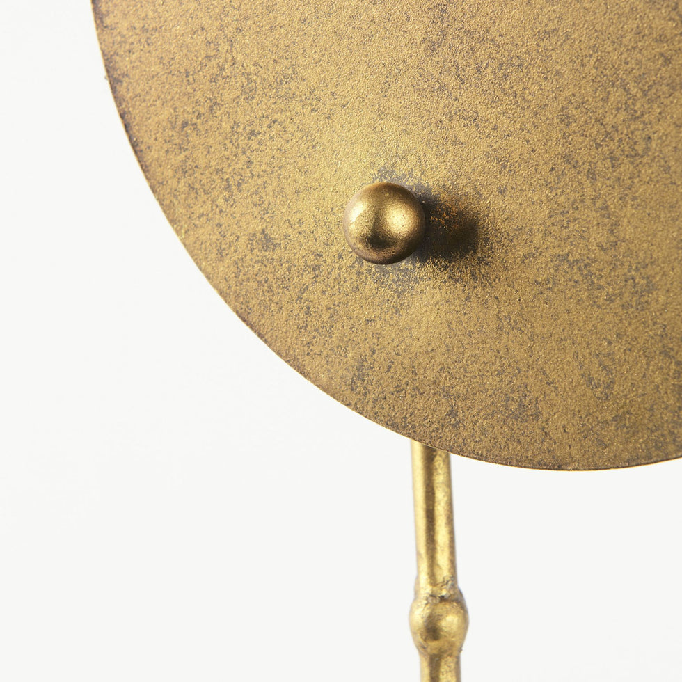 Mercana - Chadwick Antiqued Brass Duck Leg Table Clock