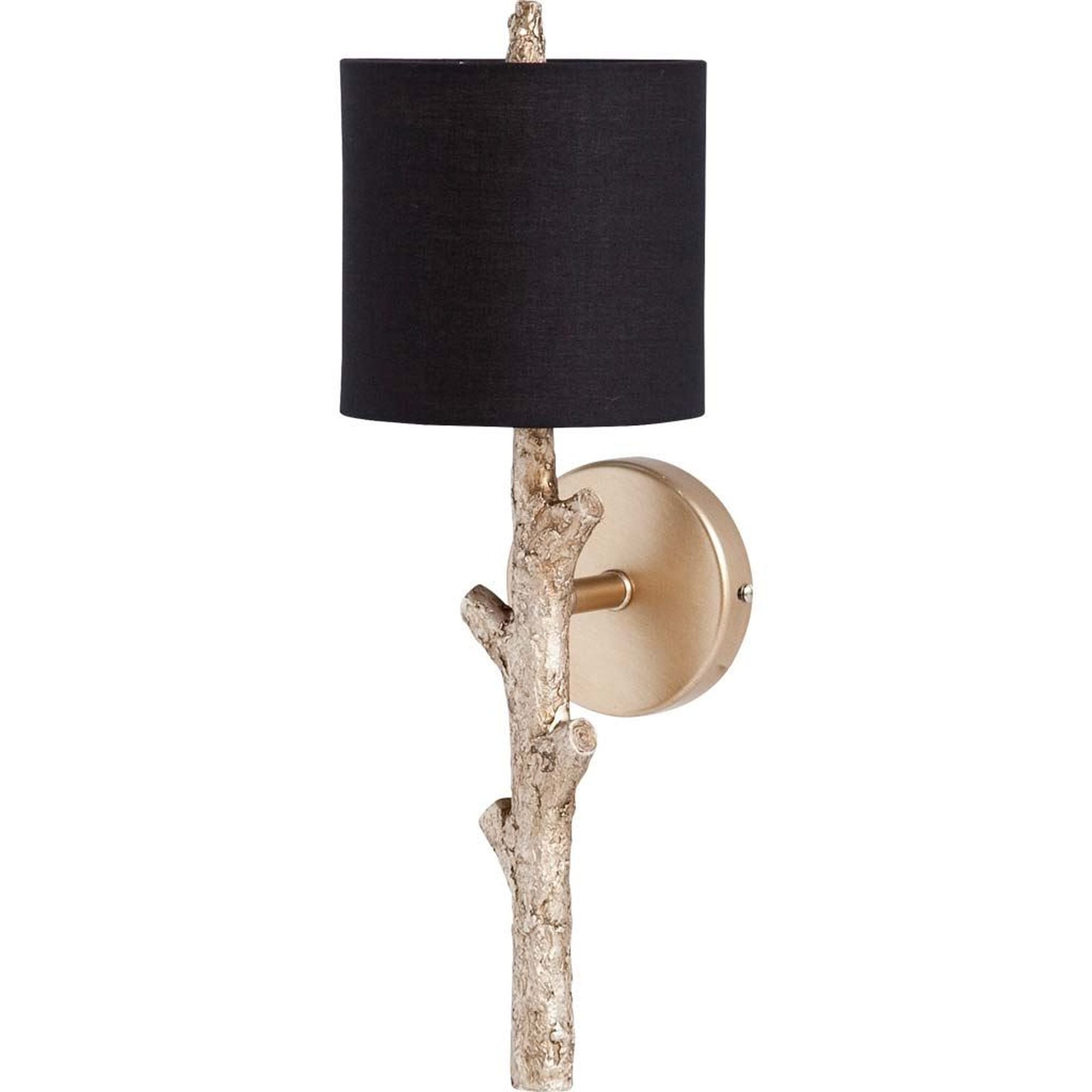 Mercana - Sabinal II 7x18 Tree Branch Black Fabric Shade Wall Sconce