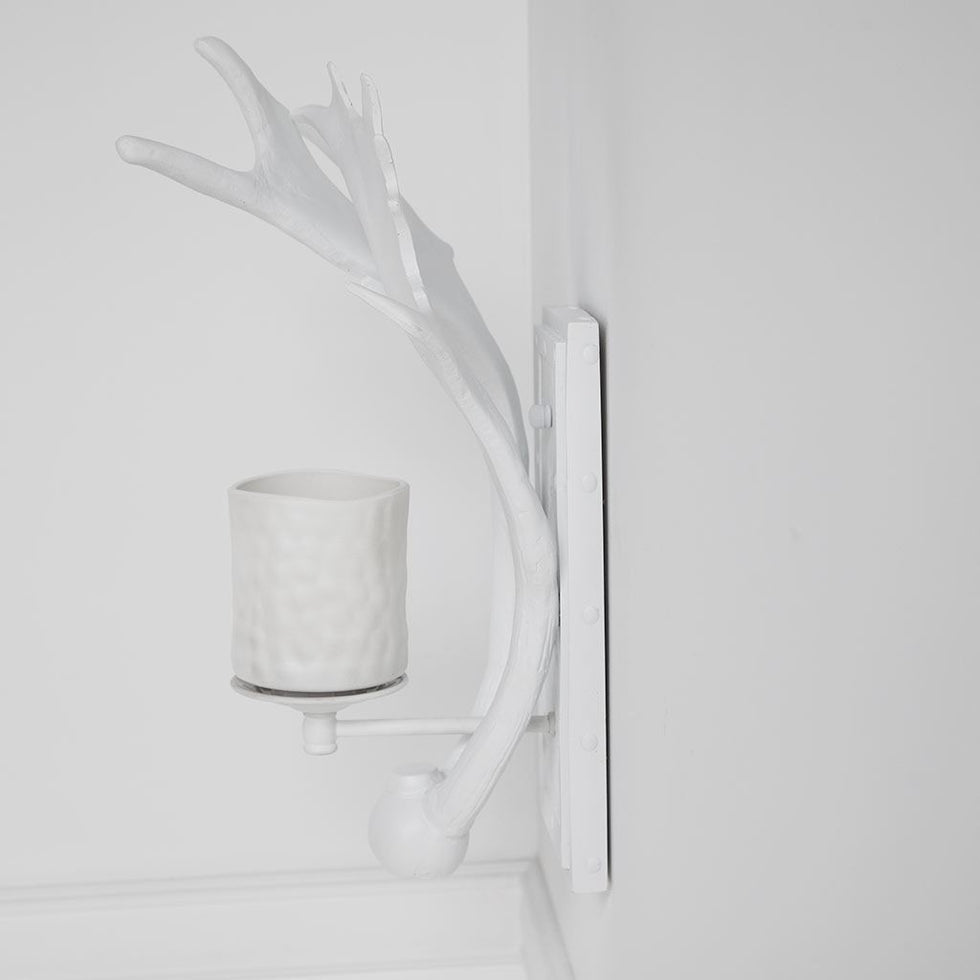 Mercana - Rockland Wall Sconce in White, Wood