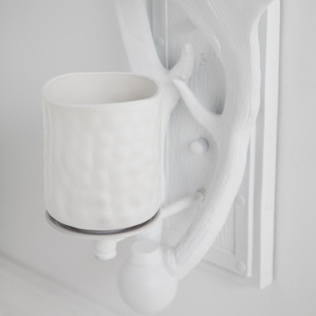 Mercana - Rockland Wall Sconce in White, Wood