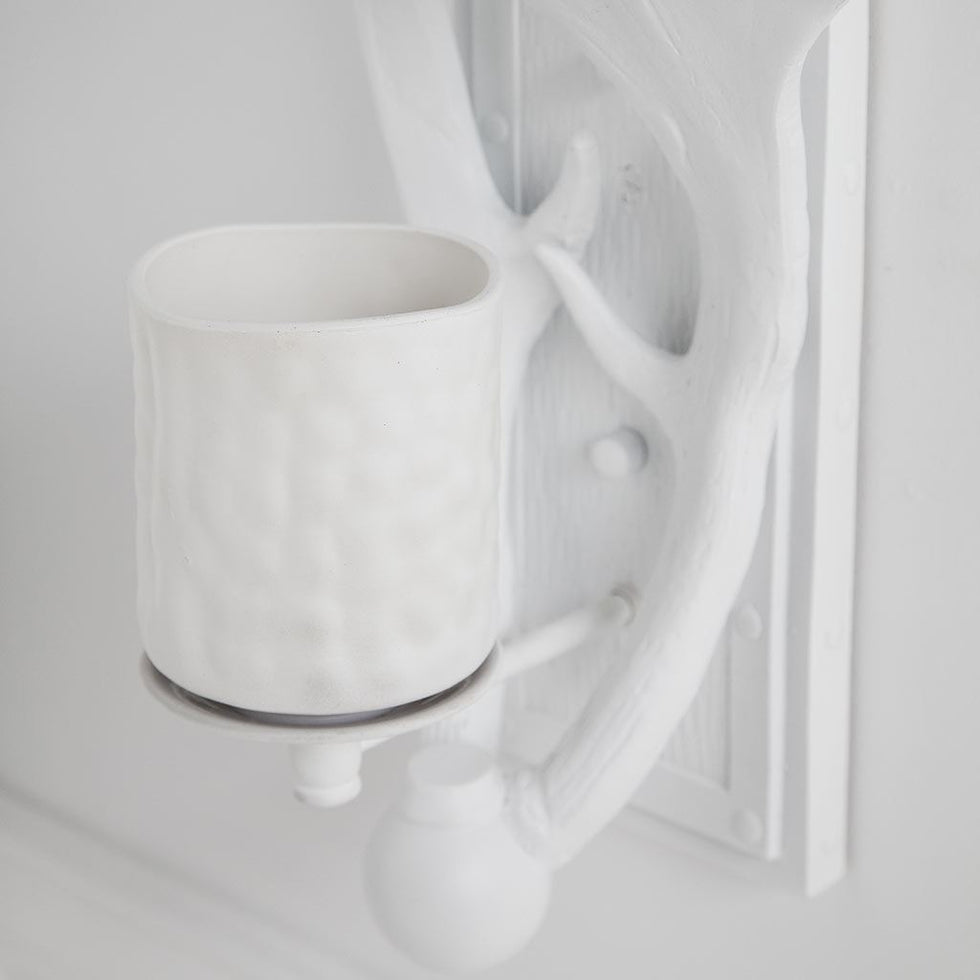 Mercana - Rockland Wall Sconce in White, Wood