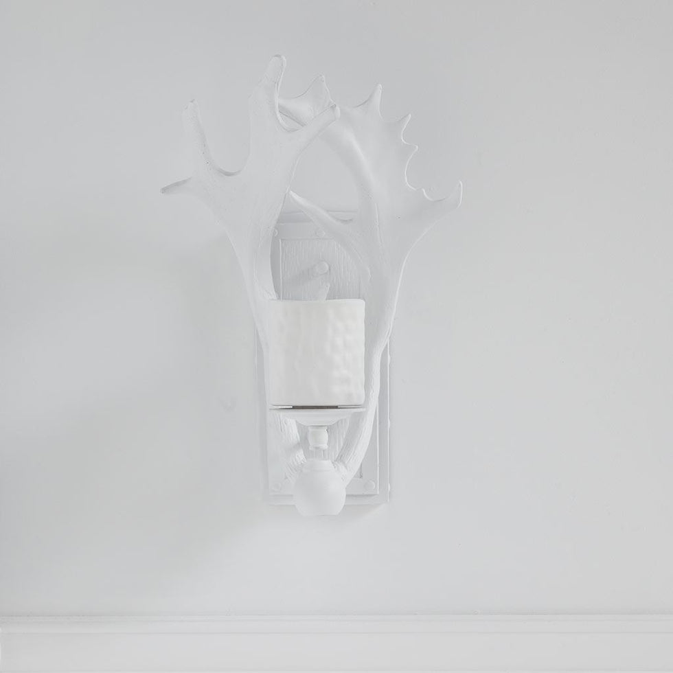 Mercana - Rockland Wall Sconce in White, Wood