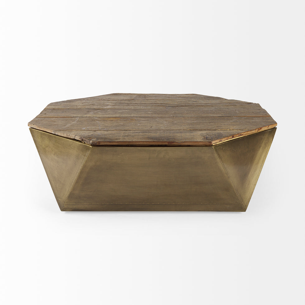 Mercana - Esagono Coffee Table in Gold, Metal