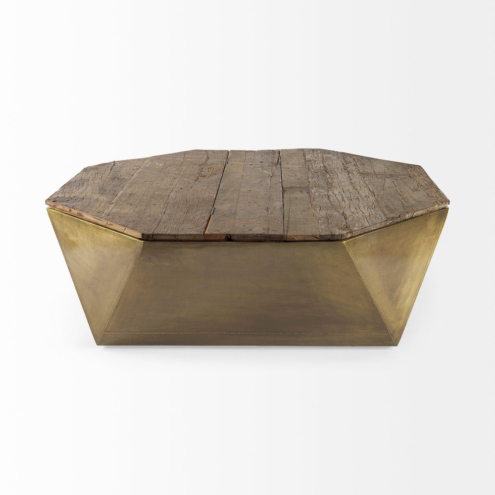 Mercana - Esagono Coffee Table in Gold, Metal